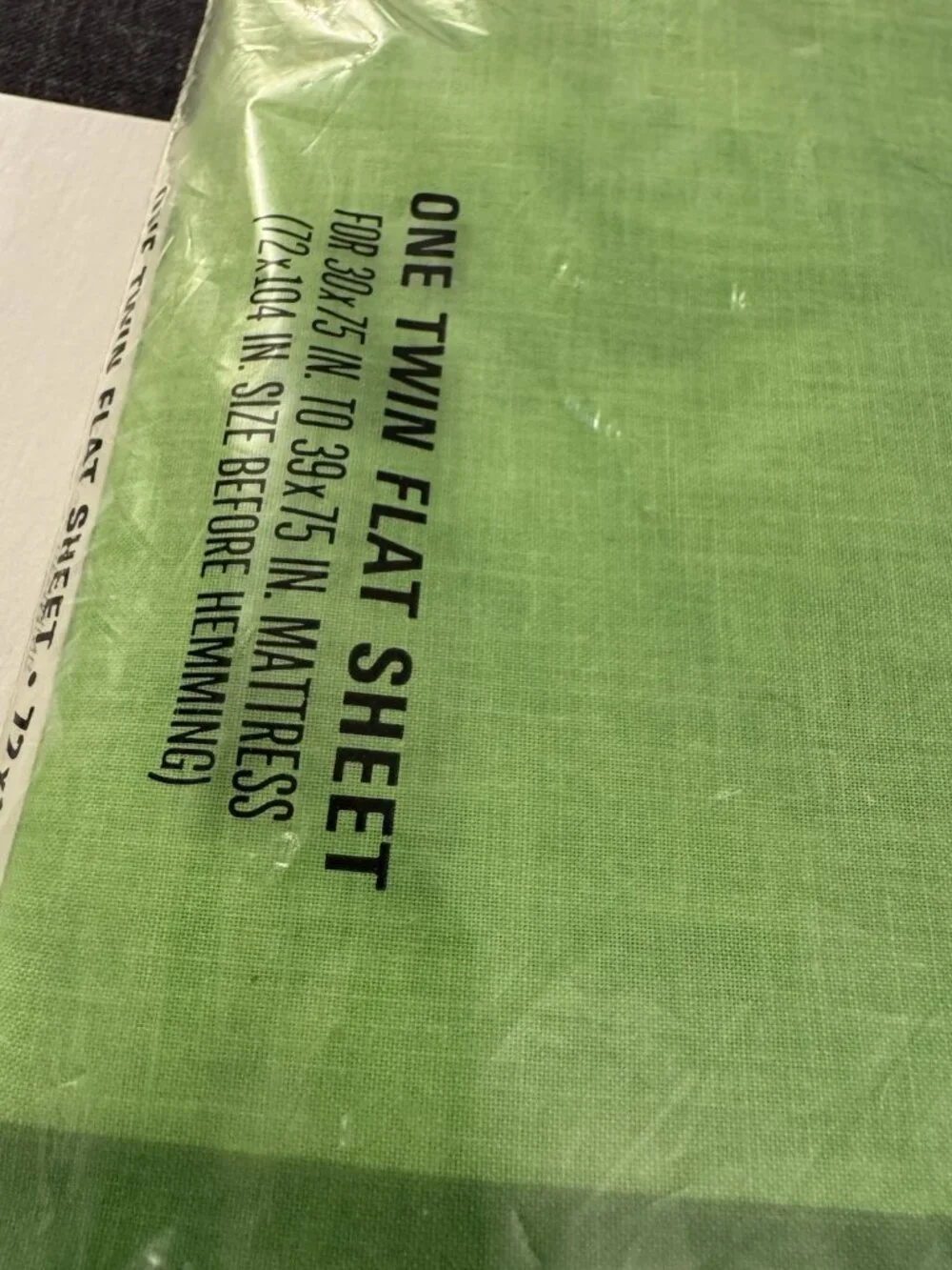 Fruit of the Loom Retro Stripe Twin Flat Sheet Avocado Green 70s Vintage B40